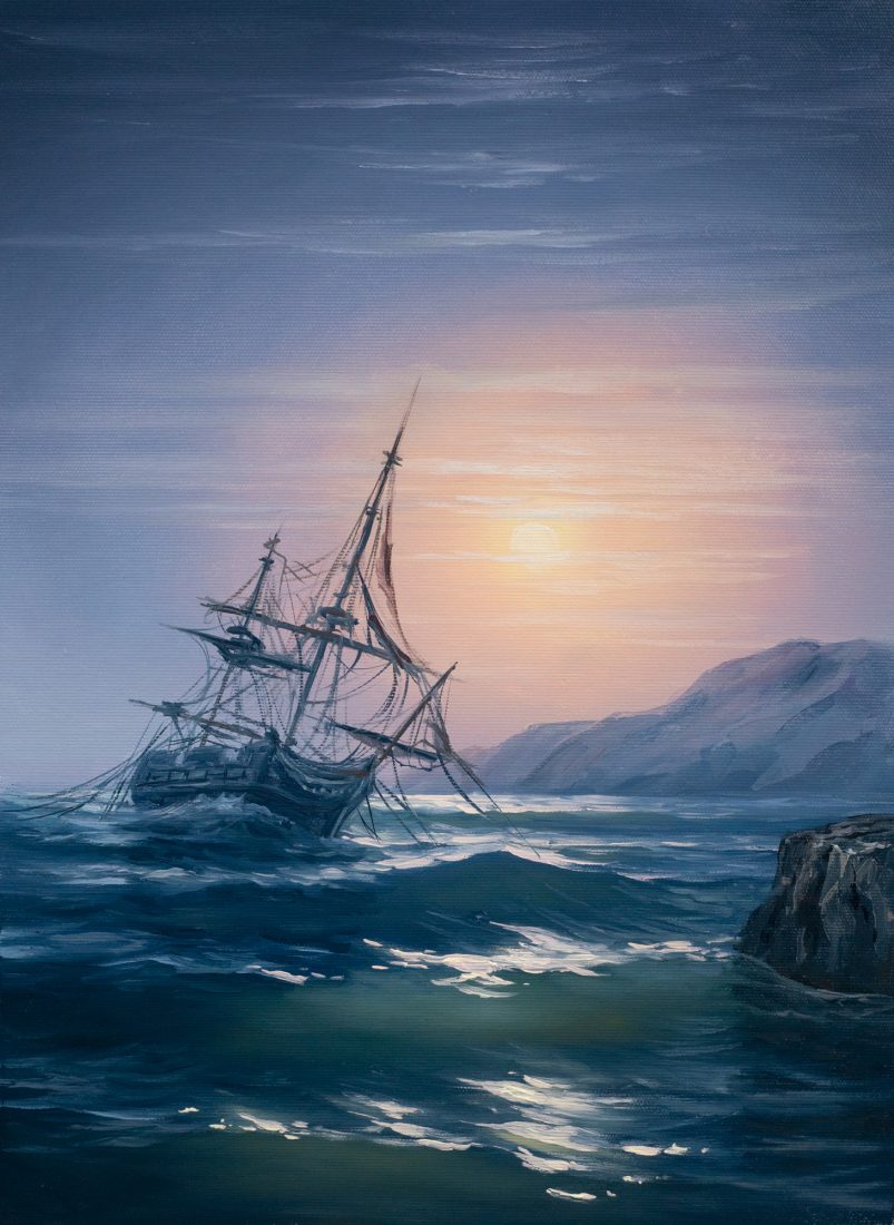 Лунная ночь на море