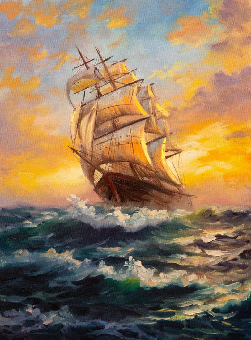 Море. Парусник
